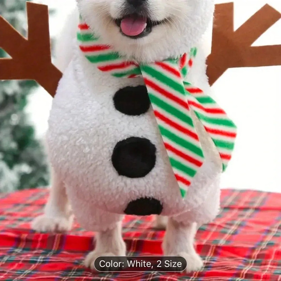 Snowman dog costume - Picture 2 of 6